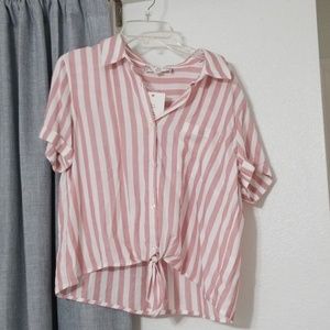 Pink striped top